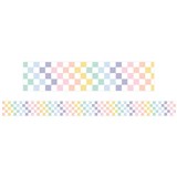 LEARNING CAN BE FUN PASTEL CHECKERED BORDER PACK 12