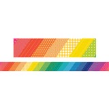 LEARNING CAN BE FUN RAINBOW PATTERNS BORDER PACK 12