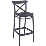 SIESTA CROSS BARSTOOL 750MM ANTHRACITE