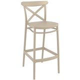 SIESTA CROSS BARSTOOL 750MM TAUPE