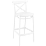 SIESTA CROSS BARSTOOL 750MM WHITE