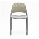 RAPIDLINE FLEXI STACKING CHAIR WITH GREEN BACKREST 815 X 505 X 550MM GREY
