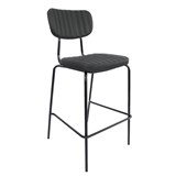 DURAFURN TIRAMISU BARSTOOL BLACK FRAME BLACK VINYL