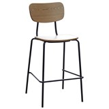 DURAFURN TIRAMISU BARSTOOL BLACK FRAME OAK PLY