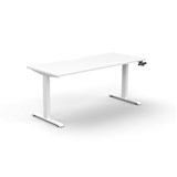 RAPIDLINE BOOST CRANK SINGLE SIDED WORKSTATION 1200 X 750 X 705MM NATURAL WHITE TOP AND WHITE SATIN FRAME