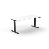 RAPIDLINE BOOST CRANK SINGLE SIDED WORKSTATION 1500 X 750 X 705MM NATURAL WHITE TOP AND BLACK SATIN FRAME