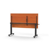 RAPIDLINE BOOST HEIGHT ADJUST FLIP TOP TABLE 1800 X 900 X 725MM CHERRY TOP AND BLACK PC FRAME