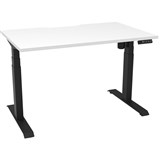 RAPIDLINE BOOST LIGHT SINGLE SIDED WORKSTATION 1200MM NATURAL WHITE TOP  BLACK FRAME