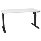 RAPIDLINE BOOST LIGHT SINGLE SIDED WORKSTATION 1500MM NATURAL WHITE TOP  BLACK FRAME