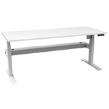 RAPIDLINE BOOST LIGHT SINGLE SIDED WORKSTATION WITH CABLE TRAY 1200MM NATURAL WHITE TOP  WHITE FRAME