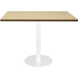 RAPIDLINE SQUARE MEETING TABLE DISC BASE 900MM NATURAL OAKWHITE