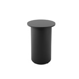 RAPIDLINE ROUND HIGH BAR TABLE DRUM BASE 600MM X 1050MM BLACK TOP AND BLACK PC FRAME
