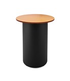 RAPIDLINE ROUND HIGH BAR TABLE DRUM BASE 900MM X 1050MM BEECH TOP AND BLACK PC FRAME