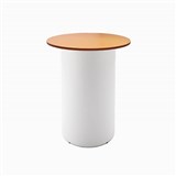 RAPIDLINE ROUND HIGH BAR TABLE DRUM BASE 900MM X 1050MM BEECH TOP AND WHITE PC FRAME