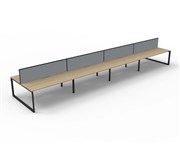 RAPID INFINITY DELUXE 8 PERSON LOOP LEG DOUBLE SIDED WORKSTATION WITH SCREEN