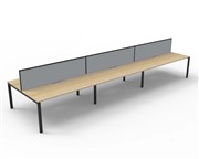 RAPID INFINITY DELUXE 6 PERSON PROFILE LEG DOUBLE SIDED WORKSTATION WITH SCREEN