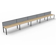 RAPID INFINITY DELUXE 5 PERSON PROFILE LEG SINGLE SIDED WORKSTATION WITH SCREEN