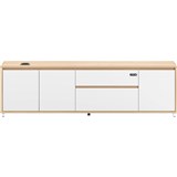 RAPIDLINE EXECUTIVE DESK SIDE CABINET RHC NATURAL OAKWHITE