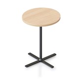RAPIDLINE KOLO SIDE AND COFFEE TABLE 500 X 587MM NATURAL OAK TOP AND BLACK PC FRAME