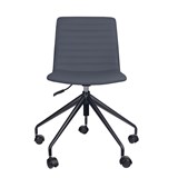 RAPIDLINE PIXEL SWIVEL 5 STAR BASE CHAIR 630 X 630 X 830MM FRENCH NAVY PU AND BLACK PC FRAME