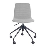 RAPIDLINE PIXEL SWIVEL 5 STAR BASE CHAIR 630 X 630 X 830MM LIGHT GREY PU AND BLACK PC FRAME