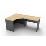 RAPID WORKER CORNER WORKSTATION COMPLETE 1200 X 1800 X 600MM OAKIRONSTONE