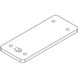 RAPIDLINE SHUSH30 SCREEN PLATE L SHAPE WHITE