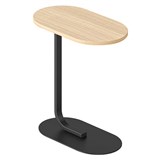 RAPIDLINE SELENE SIDE TABLE NATURAL OAK TOP BLACK BASE