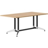 RAPIDLINE TYPHOON MEETING TABLE RECTANGLE 1800W X 750D MM NATURAL OAK TOP
