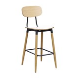 DURAFURN AUSTIN CHAIR BARSTOOL PLY SEAT 500 X 550 X 750MM NATURAL