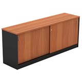 OM SLIDING DOOR CREDENZA 1500 X 450 X 720MM CHERRYCHARCOAL