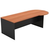 OM P END DESK 2100 X 9001050 X 720MM CHERRYCHARCOAL