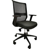 ONYX II TASK CHAIR MEDIUM MESH BACK ARMS BLACK