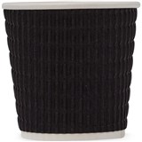 DISPOSABLE CUP 4oz RIPPLE PAPER TRIPLE WALL CHARCOAL