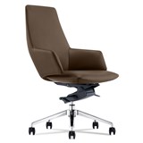 EXECUTIVE PORTFOLIO NEWPORT CHAIR MEDIUM BACK PU LEATHER 295 X 470 X 995MM BROWN