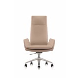 EXECUTIVE PORTFOLIO COTTESLOE CHAIR HIGH BACK GENUINE LEATHER 335 X 480 X 1065MM BEIGE