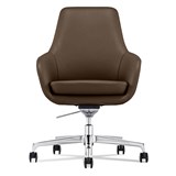 EXECUTIVE PORTFOLIO AVALON CHAIR MEDIUM BACK PU LEATHER 46 X 480 X 930MM BROWN