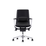 EXECUTIVE PORTFOLIO TITAN CHAIR MEDIUM BACK GENUINE LEATHER 500 X 440 X 980MM BLACK