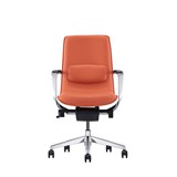 EXECUTIVE PORTFOLIO TITAN CHAIR MEDIUM BACK GENUINE LEATHER 500 X 440 X 980MM ORANGE
