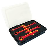 MAJOR TECH INSULATED RACHET RING SPANNER SET RED