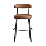 RAPIDLINE NYX BAR STOOL 650MM SEAT HEIGHT AMBER PU LEATHER