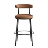RAPIDLINE NYX BAR STOOL 750MM SEAT HEIGHT AMBER PU LEATHER