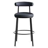 RAPIDLINE NYX BAR STOOL 750MM SEAT HEIGHT FRENCH NAVY PU LEATHER