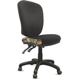 ORANGE DUST ALICE CHAIR MEDIUM BACK 510 X 490 X 880MM ROCK BLACK