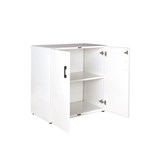 STEELCO 1 TIER GROUND CUPBOARD 800 X 800 X 450MM WHITE