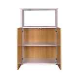 STEELCO 2 TIER 1 OPEN SHELF CABINET 1200 X 800 X 450MM NATURAL BEECH