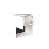 STEELCO 2 TIER 1 OPEN SHELF CABINET 800 X 800 X 450MM WHITE