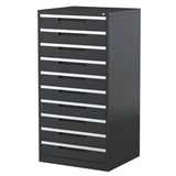 STEELCO MULTI MEDIA CABINET 10 DRAWER 1370 X 710 X 620MM GRAPHITE RIPPLE