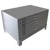 STEELCO PLAN CABINET 6 DRAWER INCLUDING STAND 880 X 1375 X 960MM