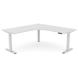 OLG AGILE ELECTRIC TRIPLE 3 COLUMN WORKSTATION LH 1800 X 1800 X 750MM WHITE FRAME WHITE TOP